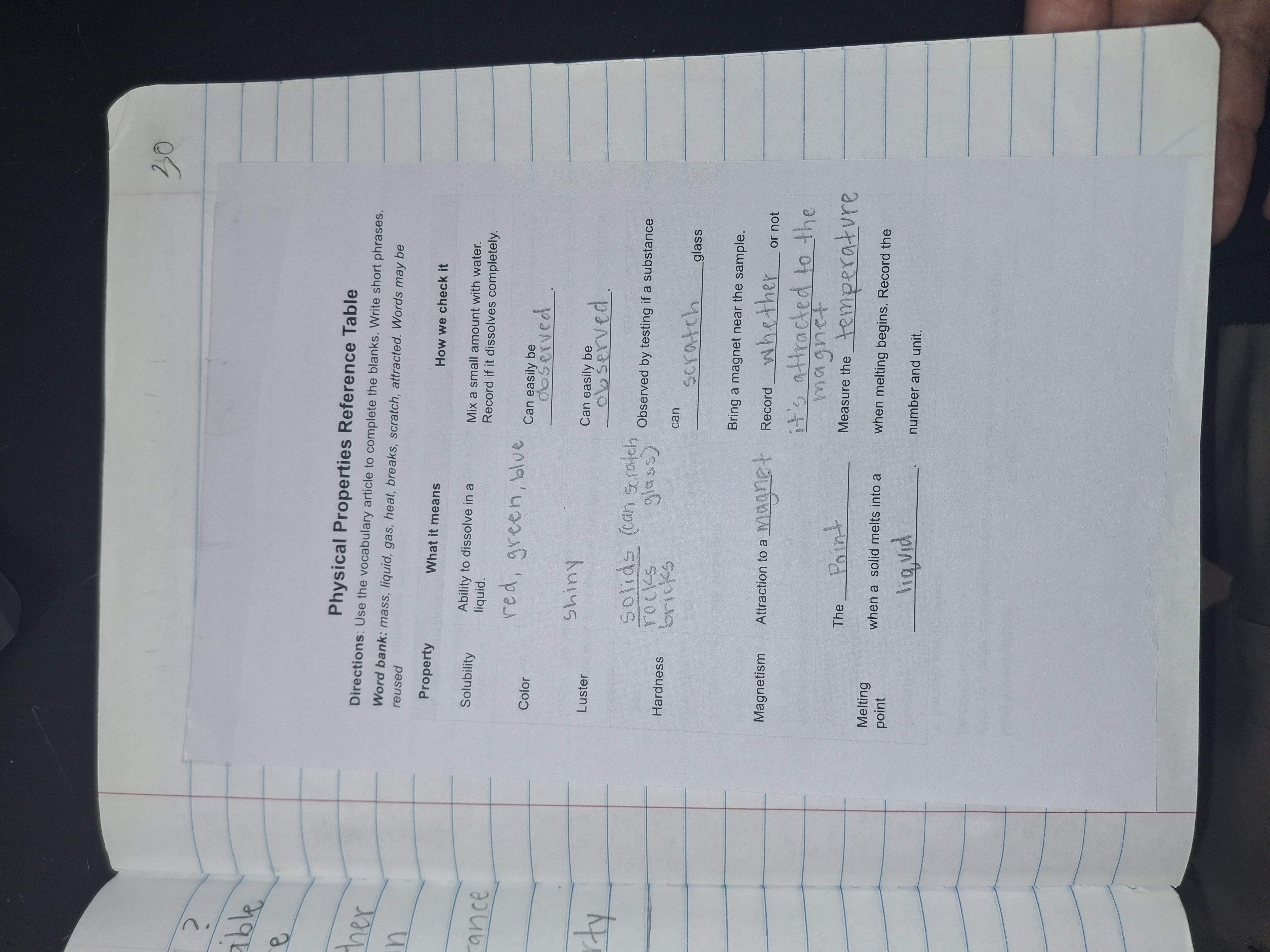 Student Example - Notebook Page 2