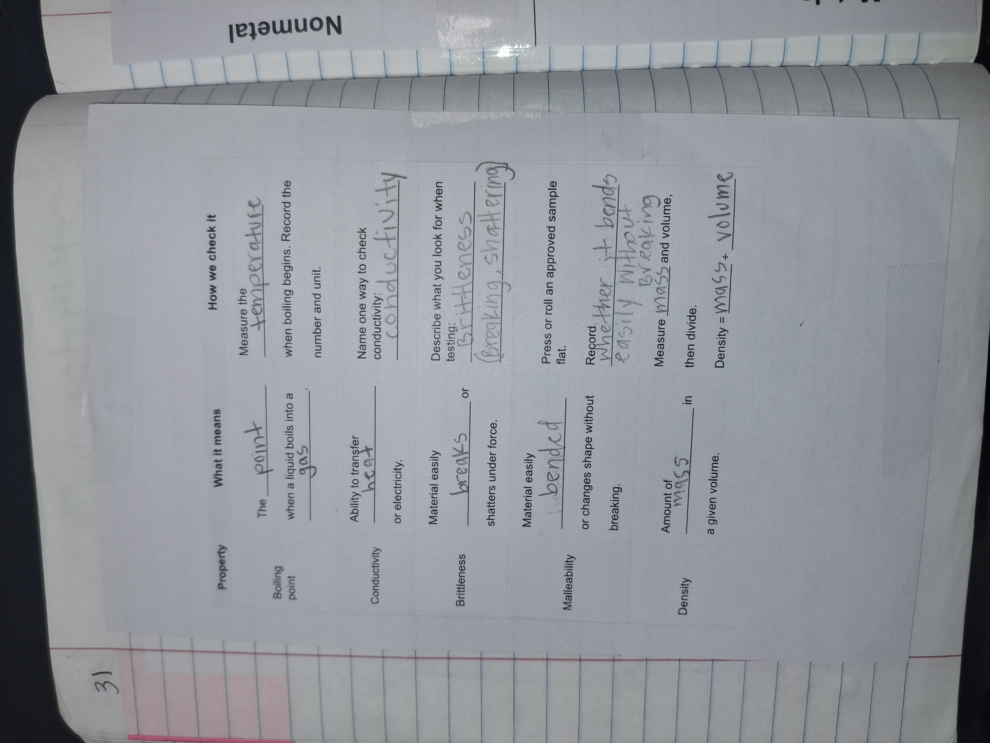 Student Example - Notebook Page 3